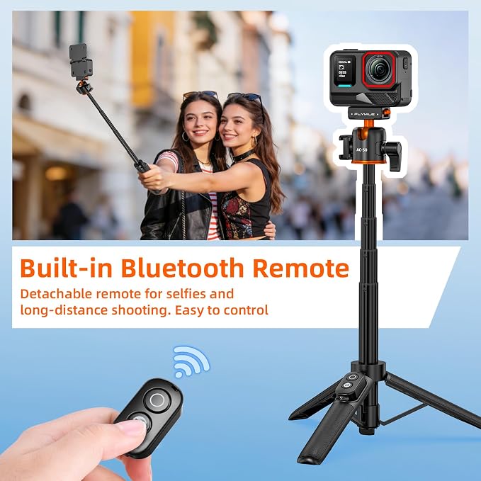 Tripod for Insta360 X5 ACE Pro 2, 21” Selfie Stick Quick Release Extension Rod
