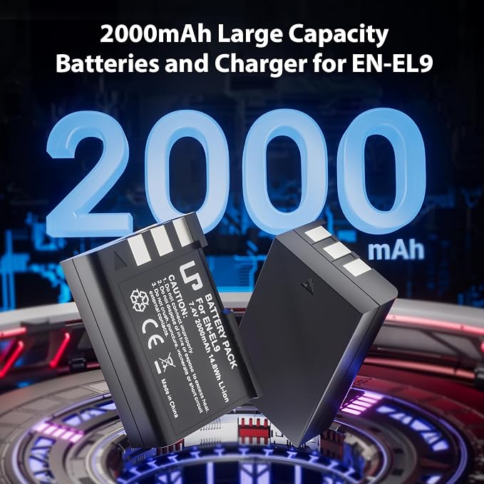 LP EN-EL9 EN EL9a Battery Charger Pack, D5000 Digital SLR