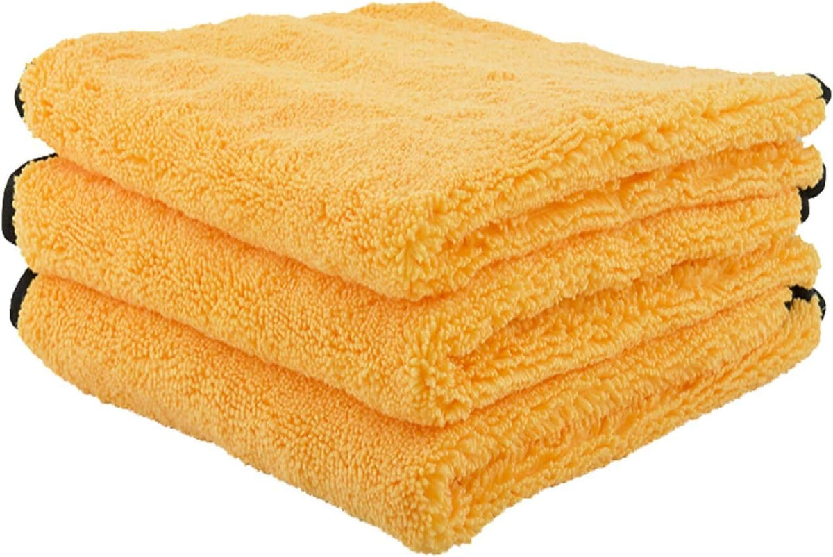 Chemical Guys, Professional Microfiber Towels, 16 x 16 in, Gold, 3 Pack | Ultra-soft, scratch-free towels to buff wax, dry panels and clean glass and interiors, machine washable