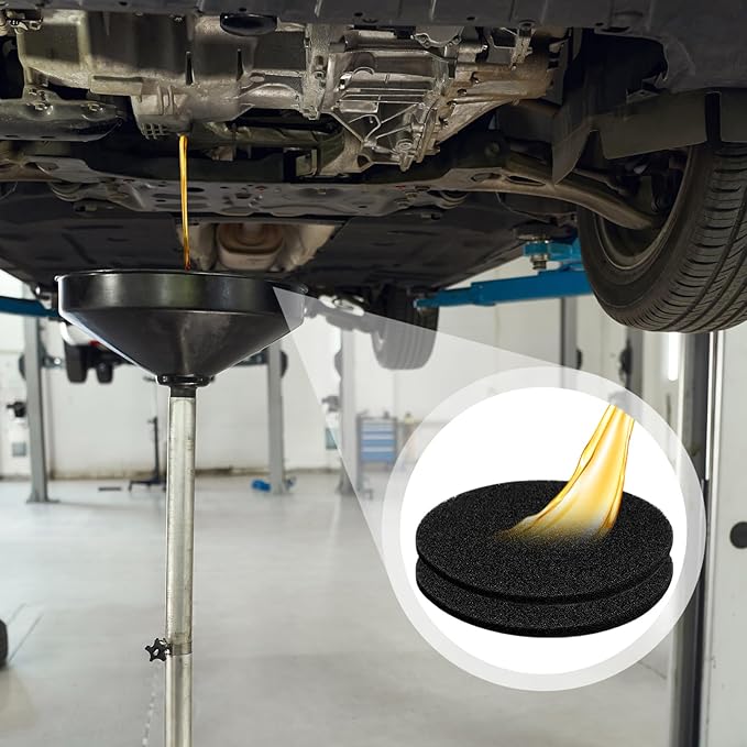 6Pcs Oil Drain Splash pad,Applicable to Oil pan for Oil Change, Oil drip pan, Oil Drain, for Automotive Repair and Technicians Oil Change pan Oil Mat ，Splatter Pad, Round Black 15 Inches
