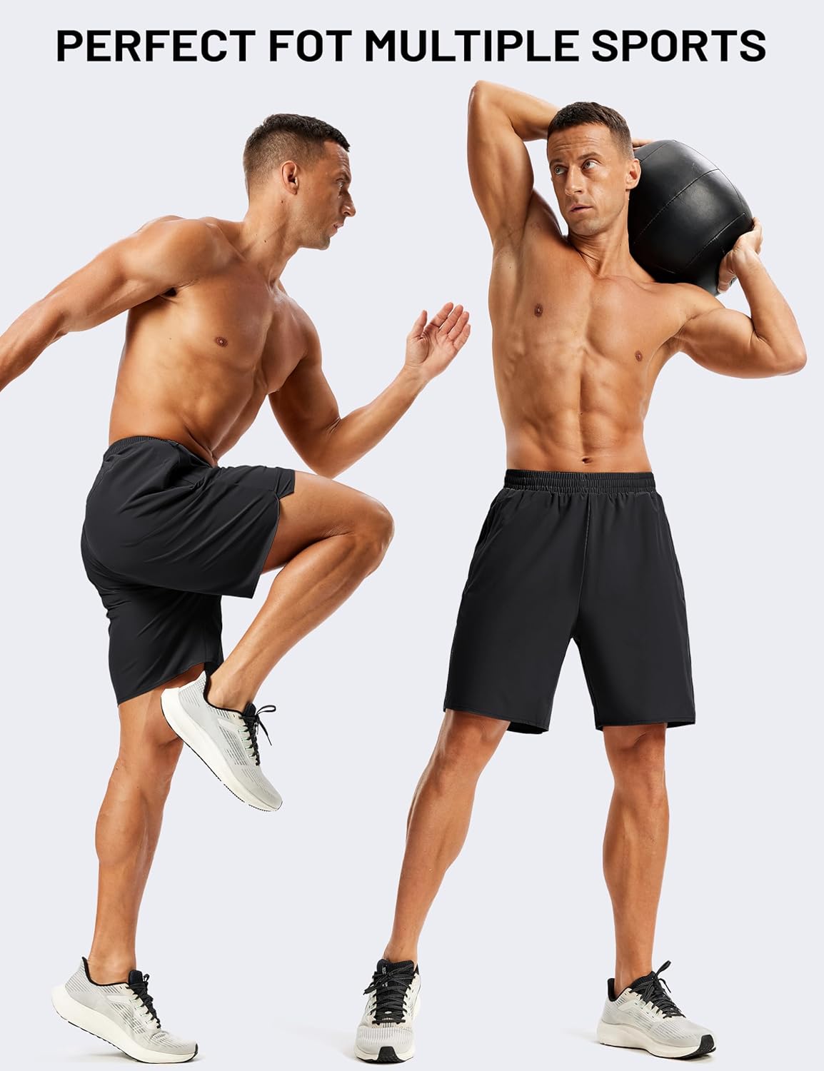 TACVASEN Men's Athletic Workout Shorts - Quick Dry 7" Gym Shorts with Zipper Pockets for Summer Hiking