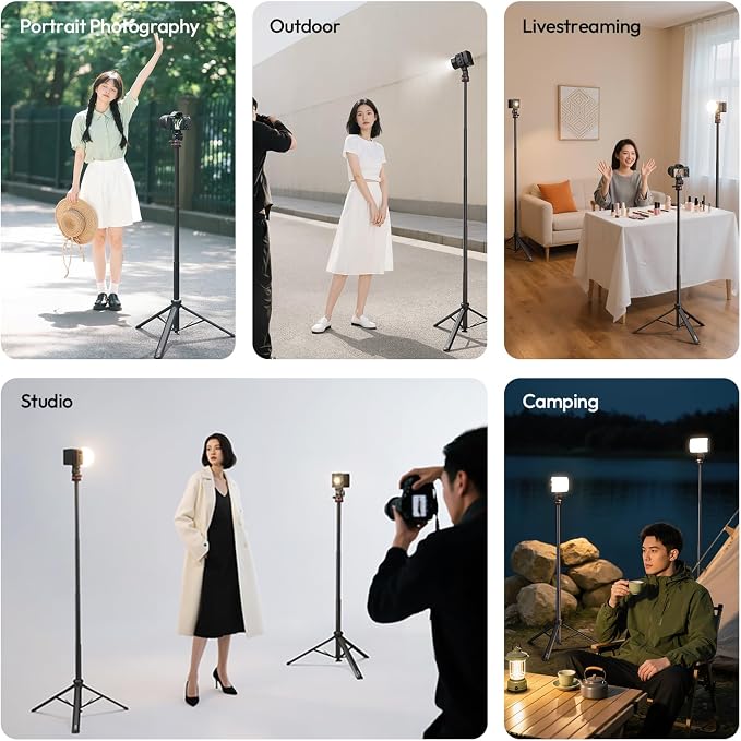 ULANZI MT-80 Aluminum Tripod Stand, 7FT Extendable Camera Phone Tripod