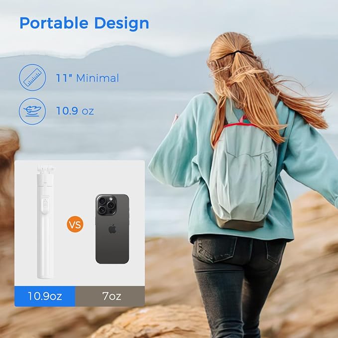 Selfie Stick Travel Tripod for Cell Phone