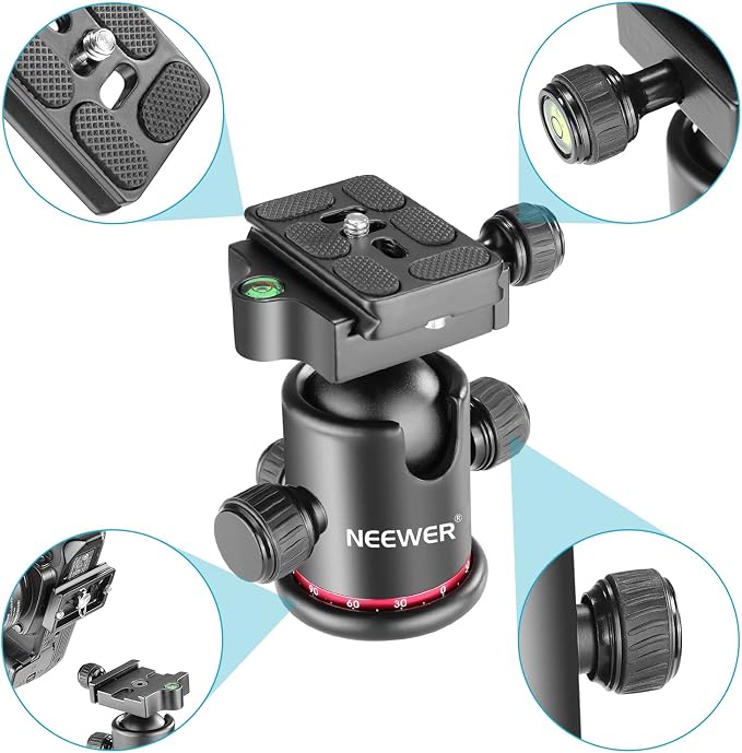 Neewer Professional Metal 360 Degree Rotating Panoramic Ball Head