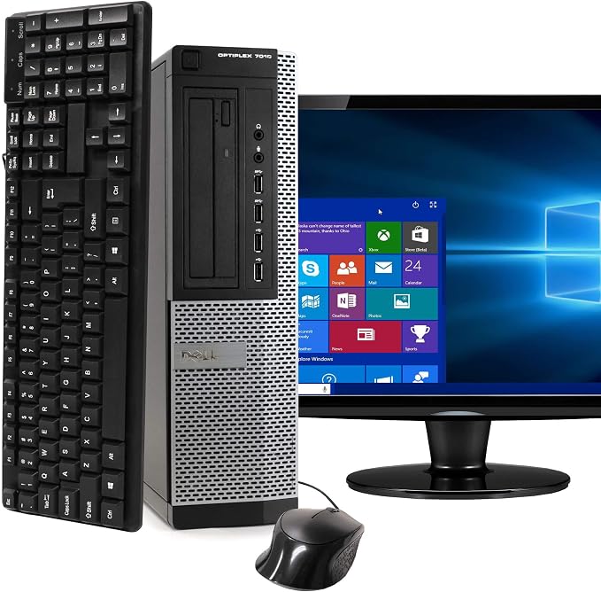 Dell Desktop Computer Package Compatible with Dell Optiplex 7010 Intel Quad Core i5 3.2GHz, 8GB Ram, 500GB HDD, 19-inch LCD, DVD, WiFi, Keyboard, Mouse, Windows 11 Pro (Renewed) | Desktop Computer PC, i5 up to 3.6GHz, WiFi, Windows 11 Pro, Home or Offi...