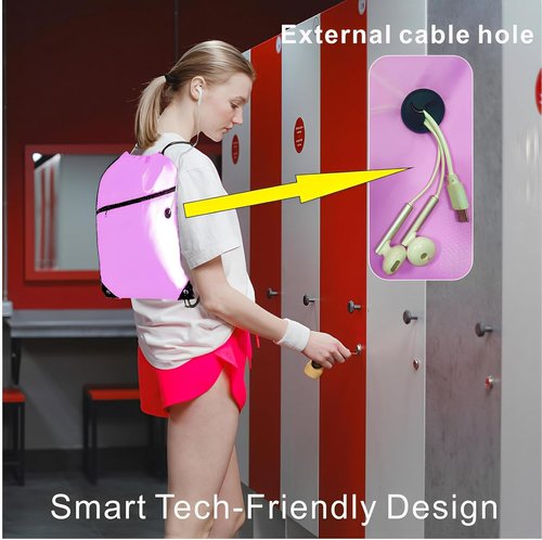 CODOBON Lightweight Drawstring Backpack - Holds 14" Laptop & Shoes | Foldable to Phone Size, Zip Pocket for Gym & Travel