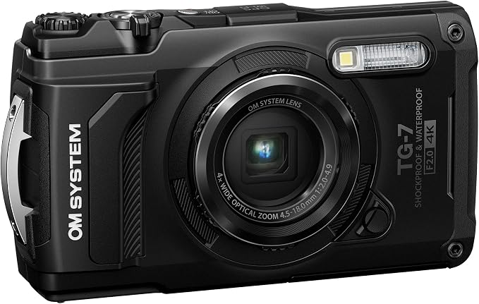 OM SYSTEM Olympus Tough TG-7 Black Underwater Camera, Waterproof, Freeze Proof