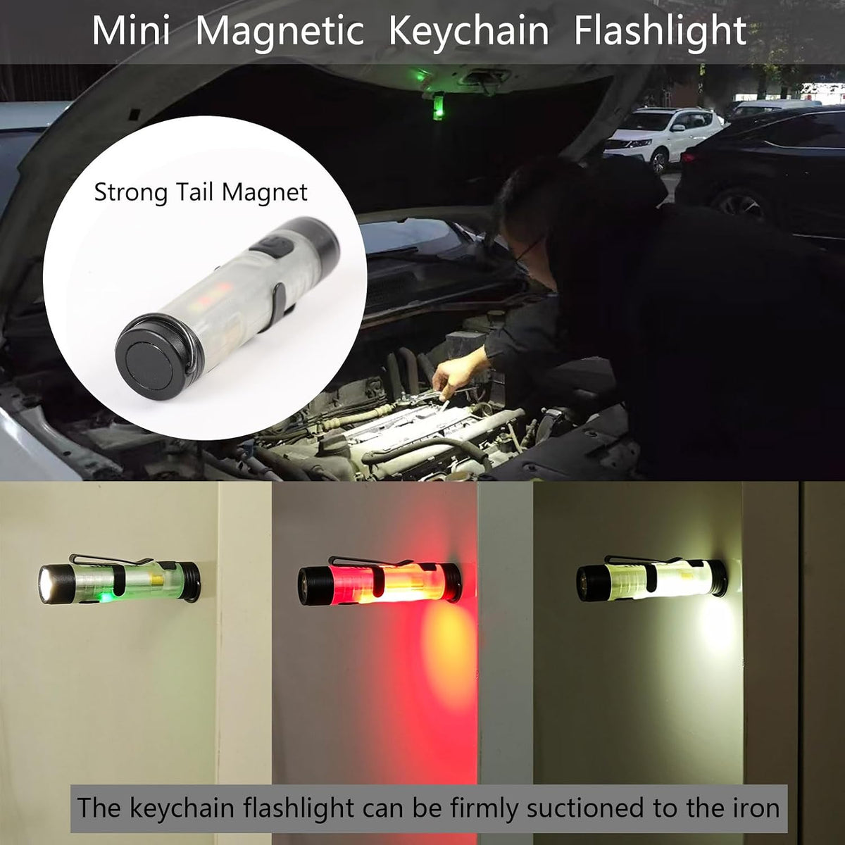 Hilngav3Pack MINI EDC Rechargeable Keychain Flashlight, 300 Lumens USB C Rechargeable Keychain Flash Light, Compact Portable Mini Tiny LED Keyring Lights with Pocket Clip Everyday Carry, Emergencies