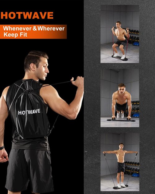 HOTWAVE Push Up Board - Portable 20-in-1 Fitness Equipment for Home Gym | Strength Training for Men & Women