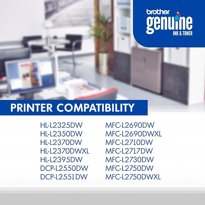 Brother Genuine High-Yield Black Toner Cartridge Twin Pack TN760 2Pk, 2 Pack