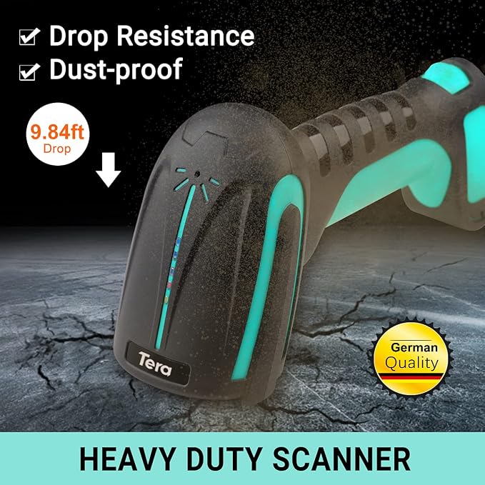 Tera 1D 2D QR Barcode Scanner Wireless