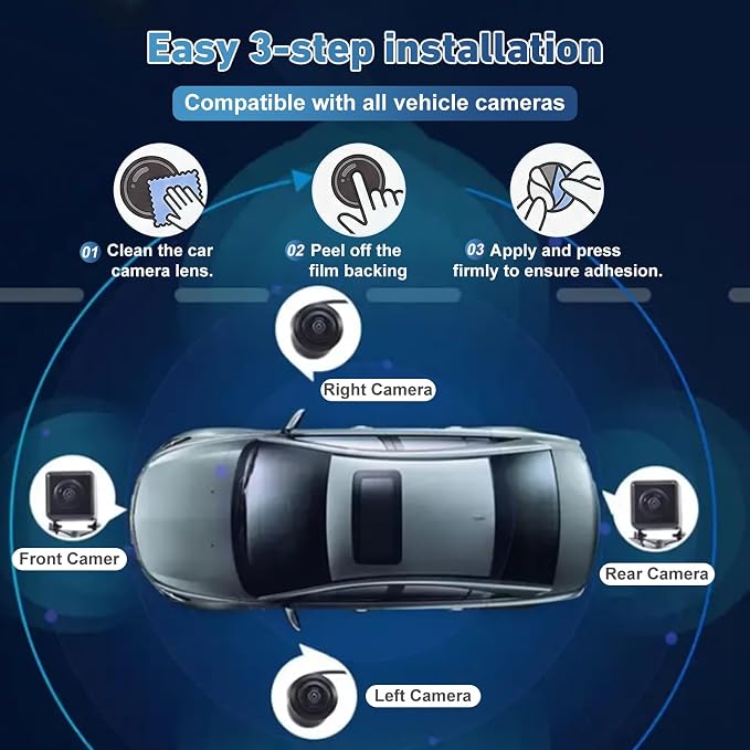 8PCS Car Camera Lens Protector, 2026 New Car Camera Lens Cover