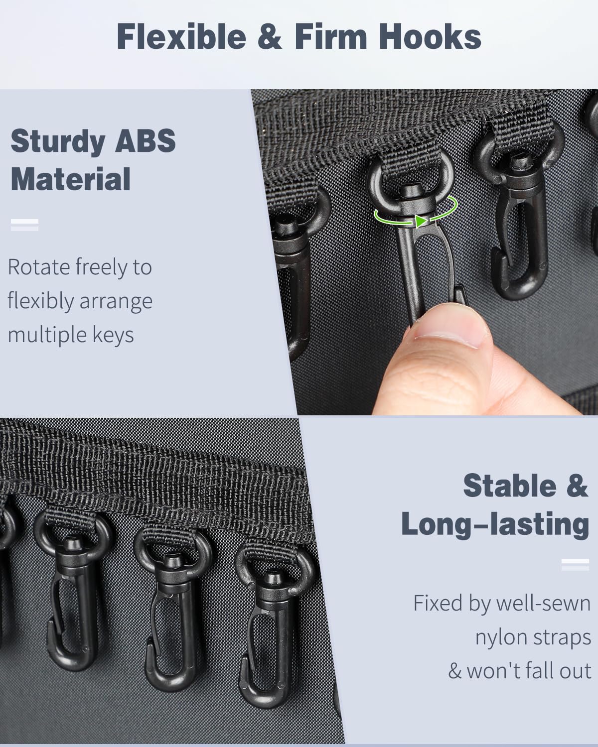 Uniclife 54-Hook Portable Key Organizer,Zippered Key Case for Offices