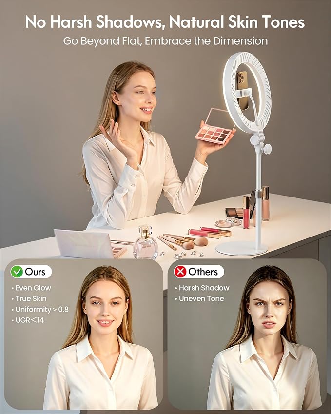 Ring Light with Stand, Zoom Lighting
