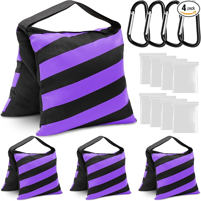 4 Packs Purple Sandbag Weight Bags