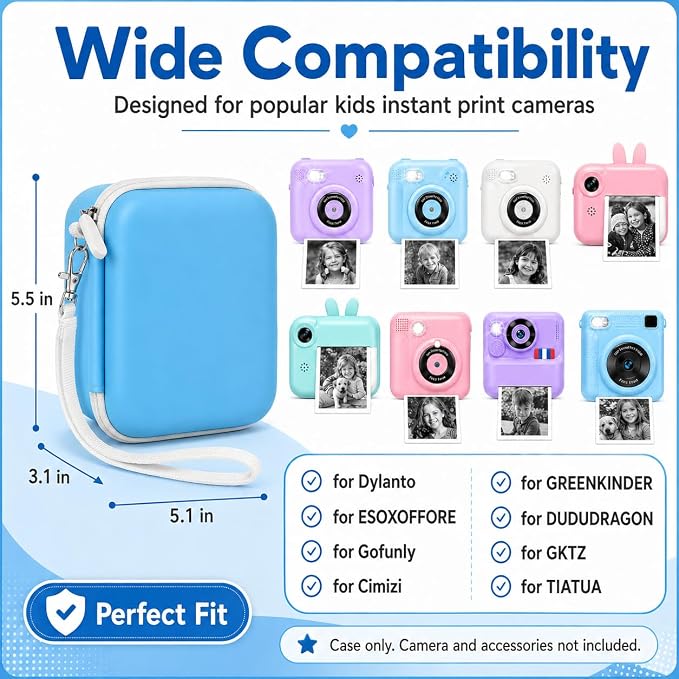 PAIYULE Kids Instant Print Camera Case Compatible