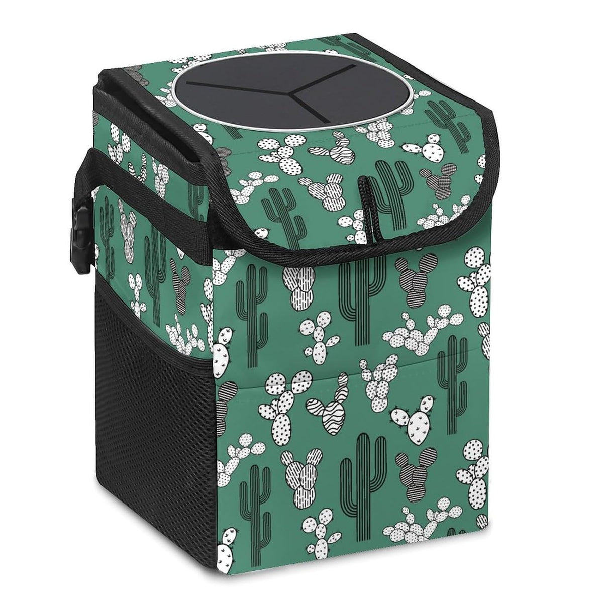 Purple Goth Bat Car Trash Can with Lid - Collapsible Reusable Waterproof Garage Bag,Automotive Garbage Can,Car Accessories Interior Organizer