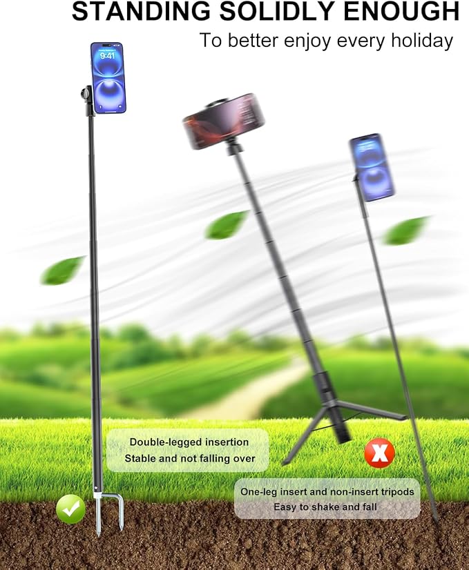Golf Monopod Selfie Stick with Magnetic Phone Holder Mount