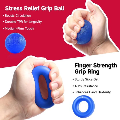 FitBeast Grip Strengthener Kit - Adjustable Resistance Hand Grips for Forearm Strength | 5 Pack
