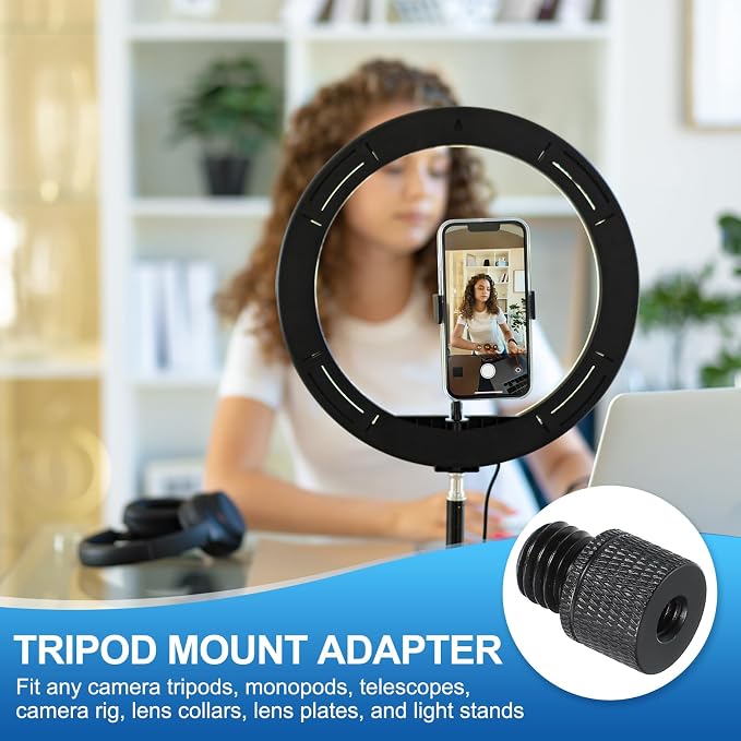 PATIKIL Tripod Screw Adapter 1/4" Female to M12 Male, 23 mm