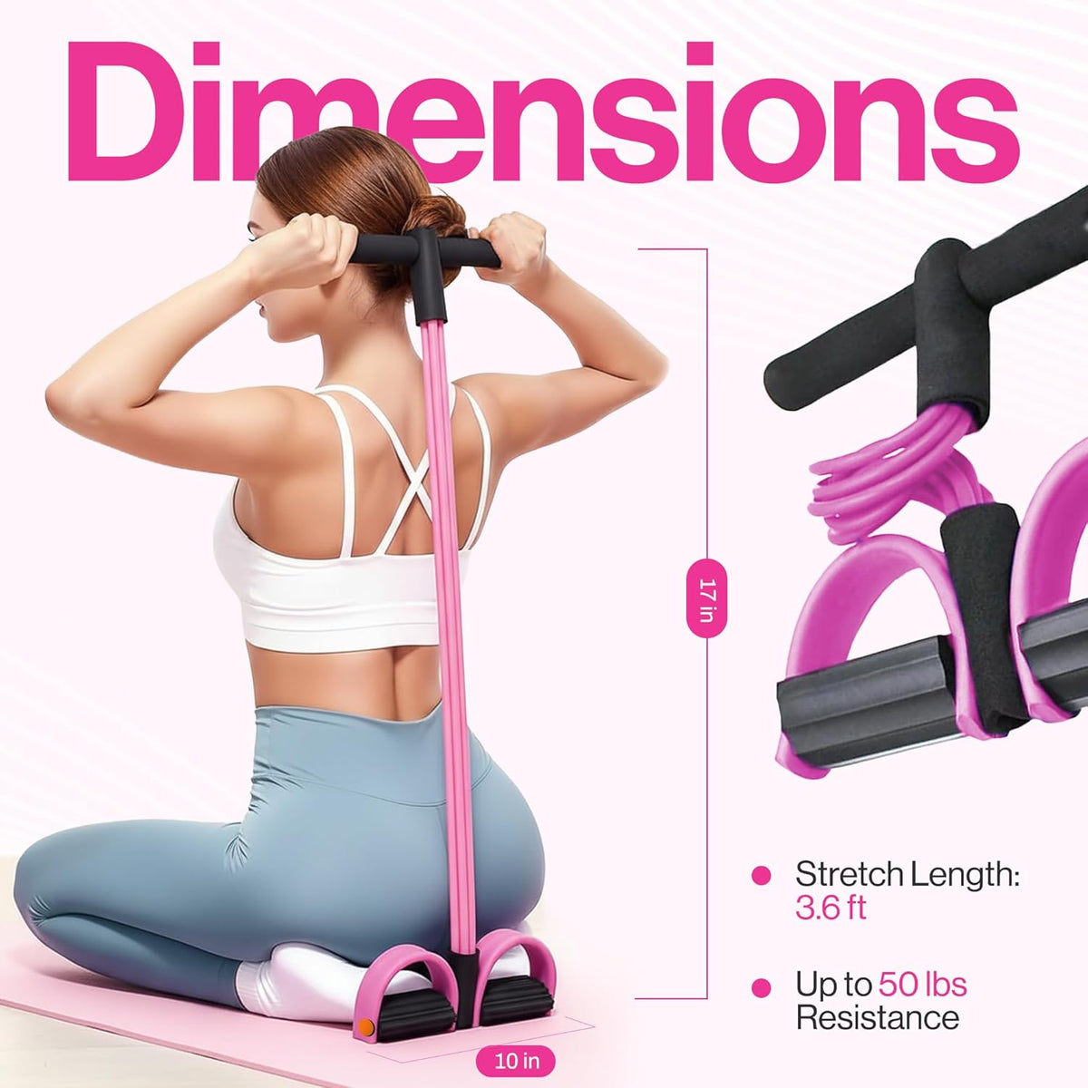 Pedal Resistance Band - 6 Tube Multifunction Foot Pedal for Arm & Waist Training | Home Gym Equipment