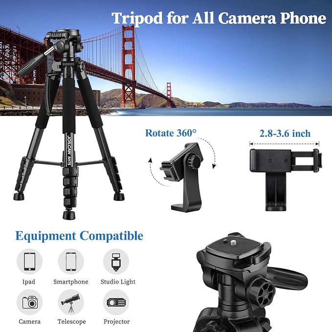 JOILCAN Tripod Camera Tripods, Heavy Duty Cameras Tripod Stand, Professional