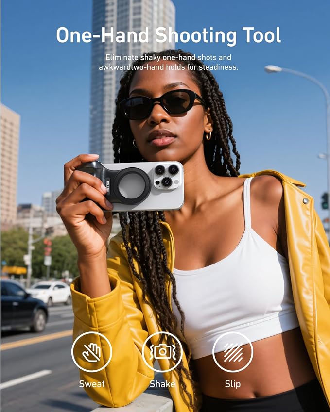 TELESIN Fun Shot Magnetic Phone Camera DSLR Style Shutter Grip