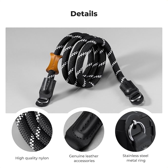 K&F CONCEPT Camera Neck Strap, 100cm Nylon Rope Camera Shoulder Strap