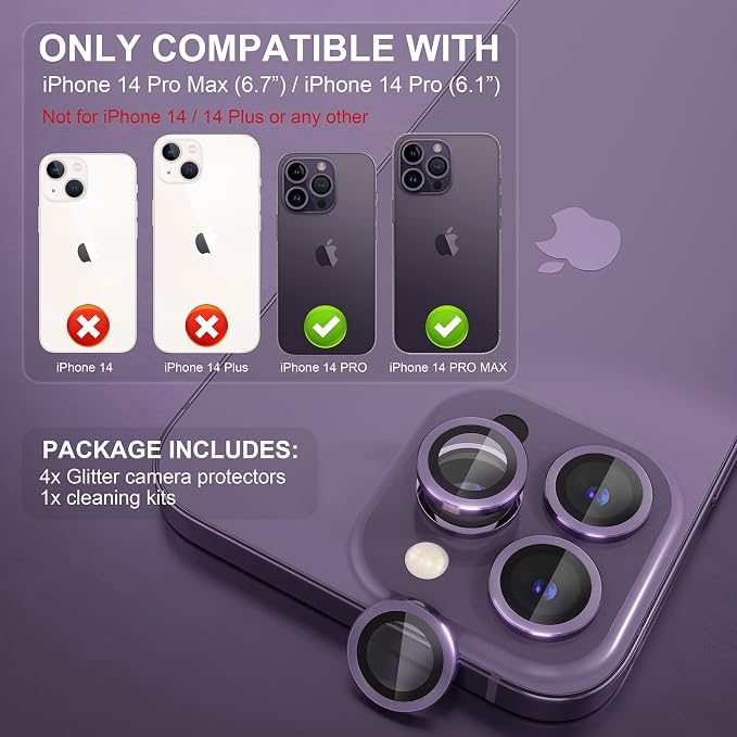 Choiche Compatible for iPhone 14 Pro/iPhone 14 Pro Max Camera Lens Protector
