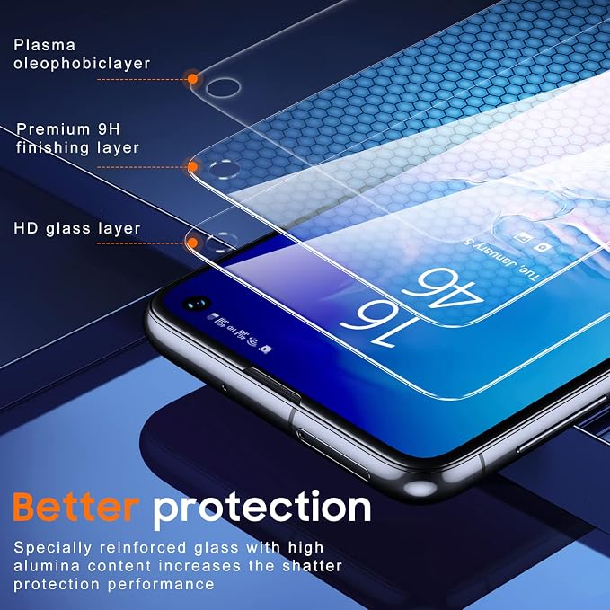 UniqueMe [3 Pack for Samsung Galaxy S10e Screen Protector, Tempered Glass 9H