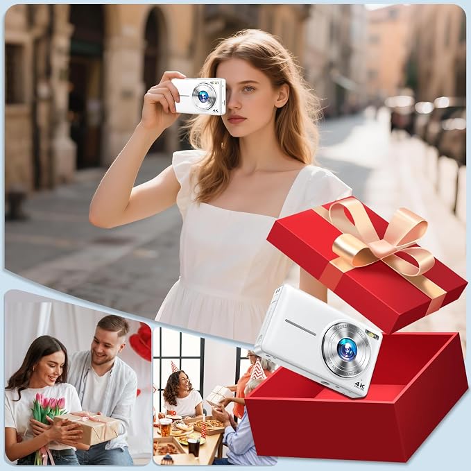 4K Digital Camera, 64MP Autofocus Vlogging Camera