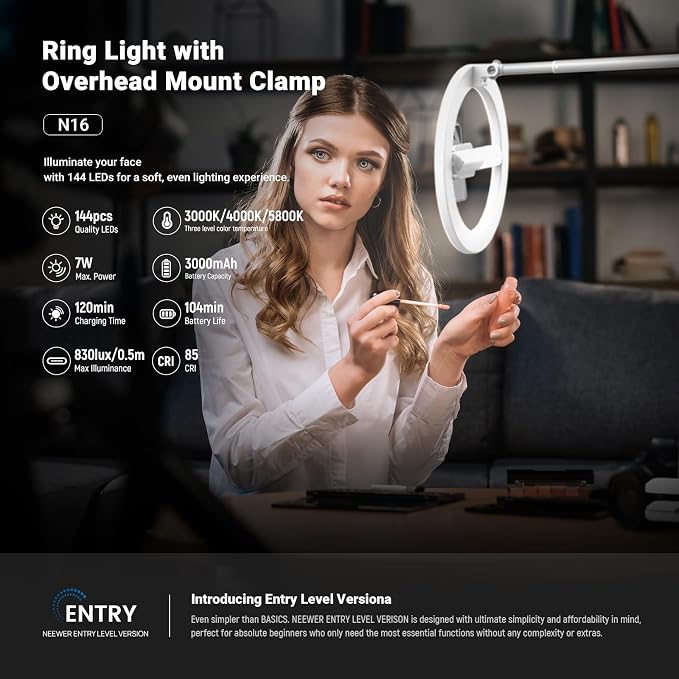 NEEWER Entry Level Version 10" 7W LED Selfie Ring Light