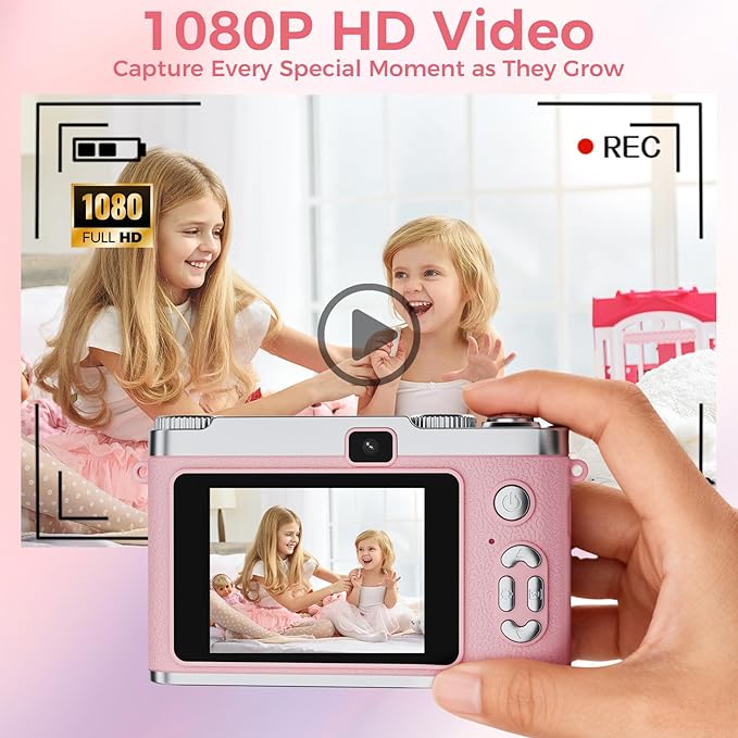 Upgrade Kids Selfie Camera, HD Digital Video Cameras