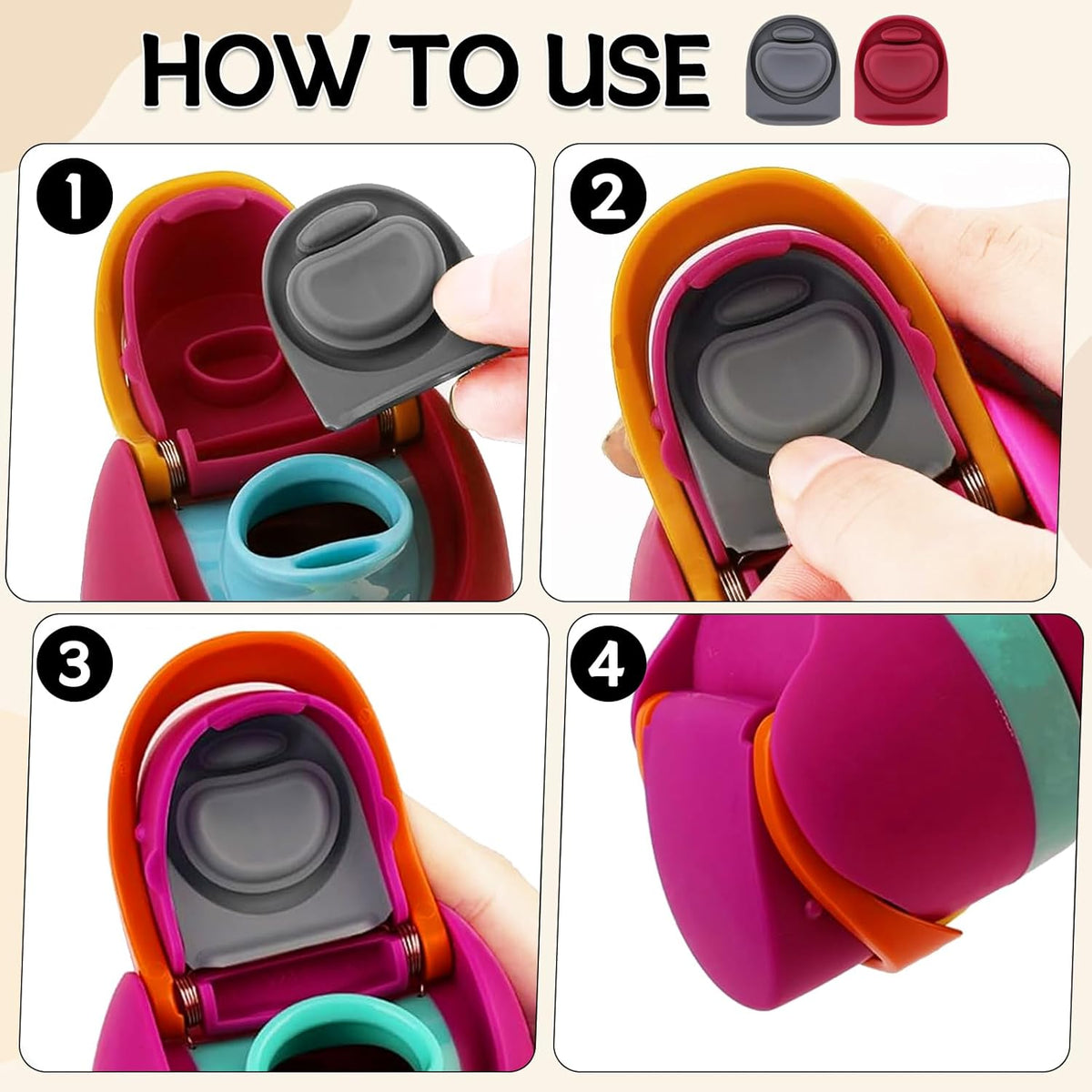 Owala | 2-Pack Replacement Silicone Stopper Seals - Durable Water Bottle Lid Caps for 16-40oz