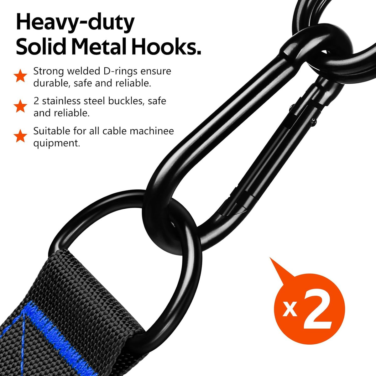 WALITO Exercise Handles - Heavy-Duty Cable Machine Attachments for Home Gym | Resistance Bands & Pilates