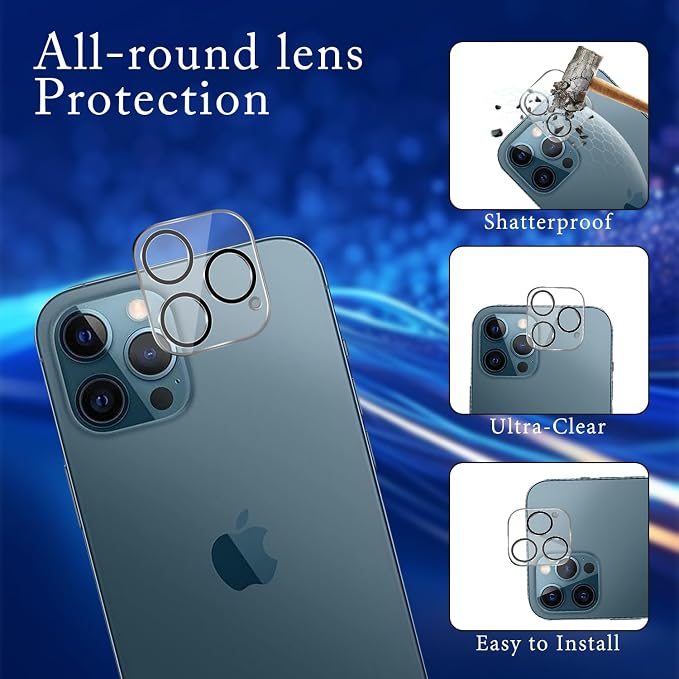 MAYtobe [2+2 Pack Designed for iPhone 12 Pro Privacy Screen Protector, Privacy