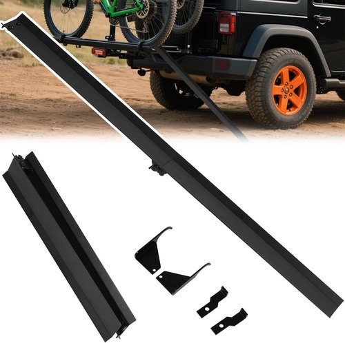Heavy Duty Bike Rack Ramp by Upgraded - Foldable E-Bike Loading Ramp | Supports 150 LBS, Two Hook Types