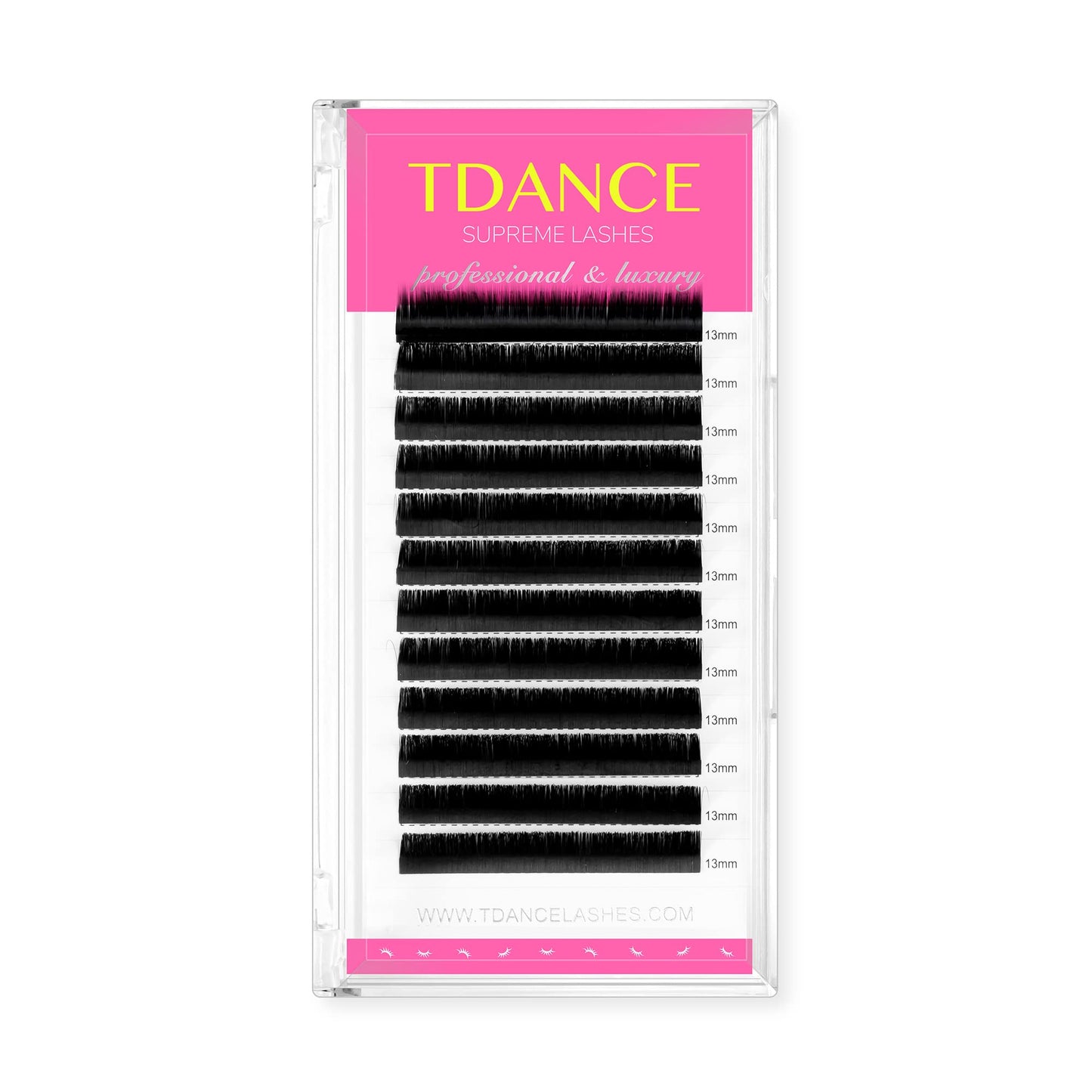 Tdance Premium Dd Curl 13Mm Semi Permanent Individual Eyelash Extensions 0.15Mm Thickness False Mink Silk Classic Lashes Extensi