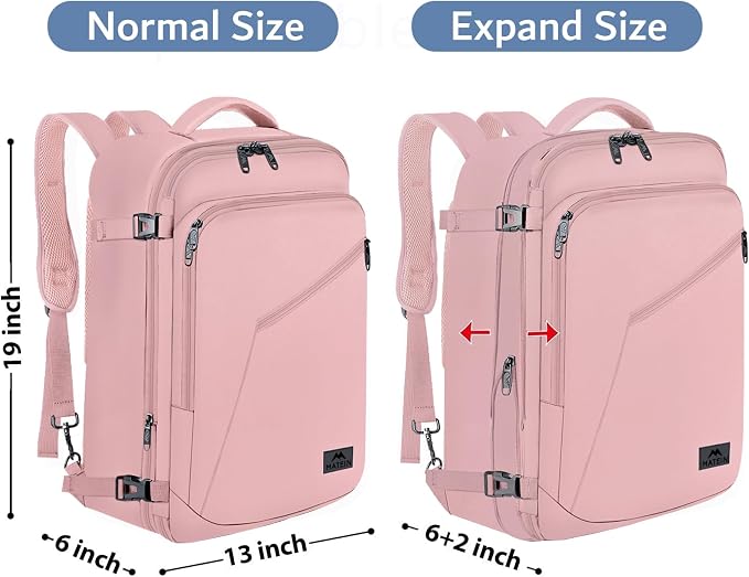 MATEIN Womens Travel Backpack, Extra Large Carryon Backpack Fits Overhead Bin