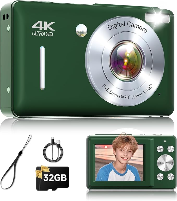 Digital Camera, 44MP FHD 1080P Point and Shoot Digital Camera