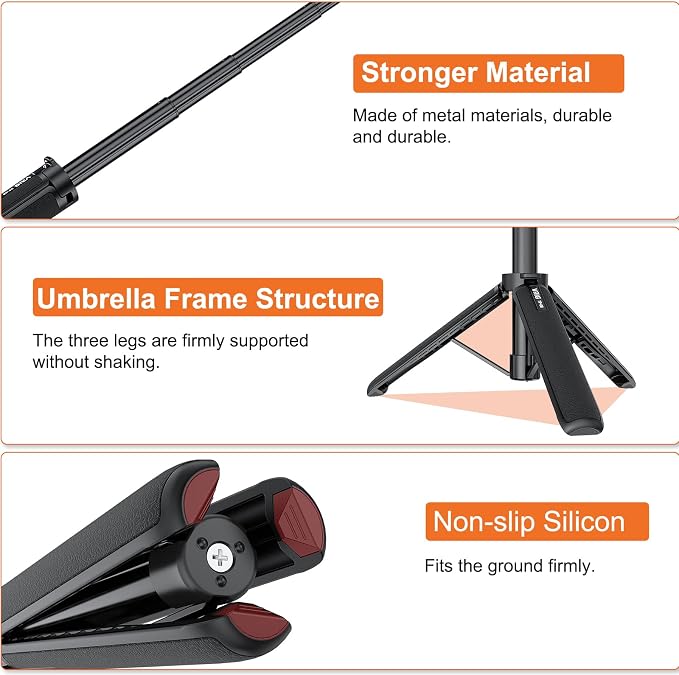 VRIG 20.1" Mini Extendable Gopro Tripod, Portable Selfie Stick Tripod