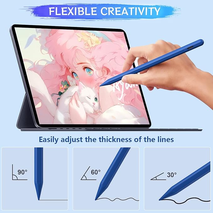 Stylus Pen for iPad A16/10th/9th Generation, 10Mins Fast Charge for Apple