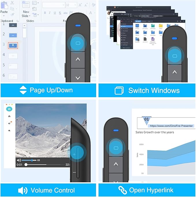 DinoFire Presentation Clicker