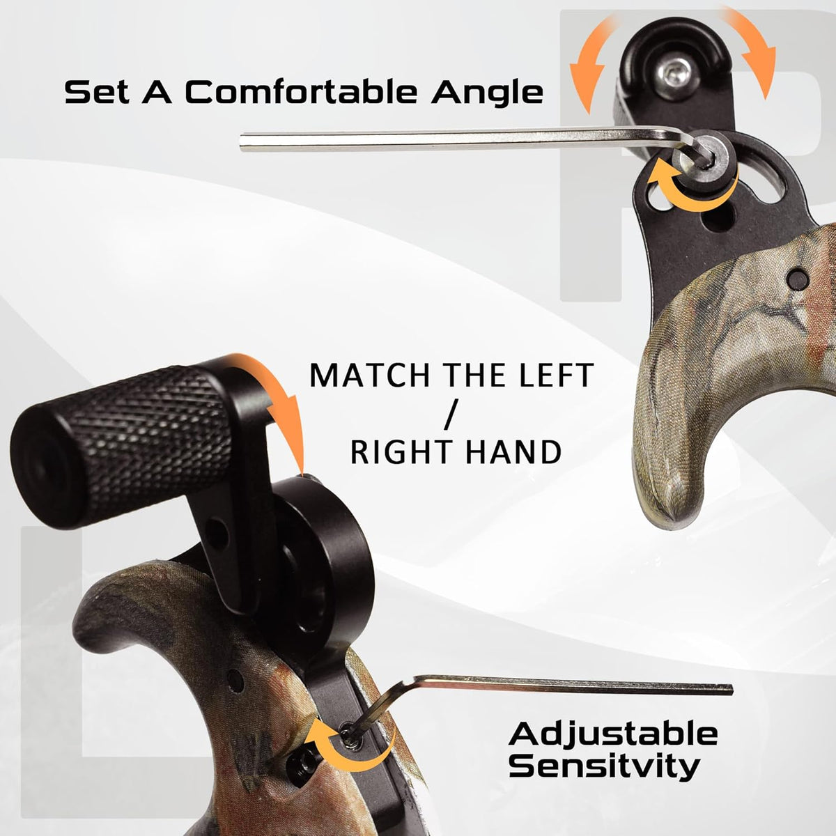 Skiennix Compound Bow Release - 360° Rotatable Thumb Trigger for Outdoor Archery Hunting