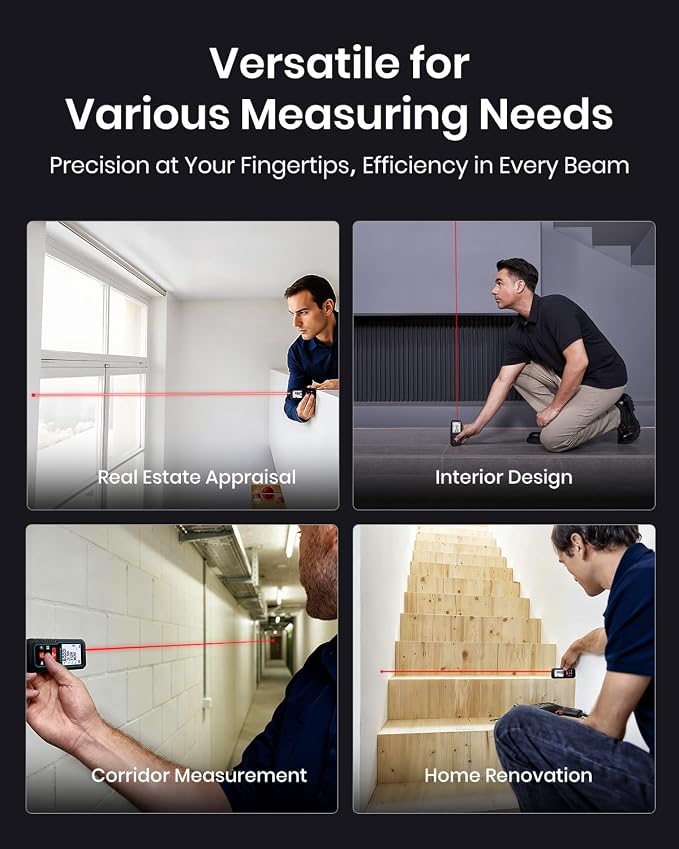 Laser Measure Device, MiLESEEY 393ft Digital Laser Tape Measure