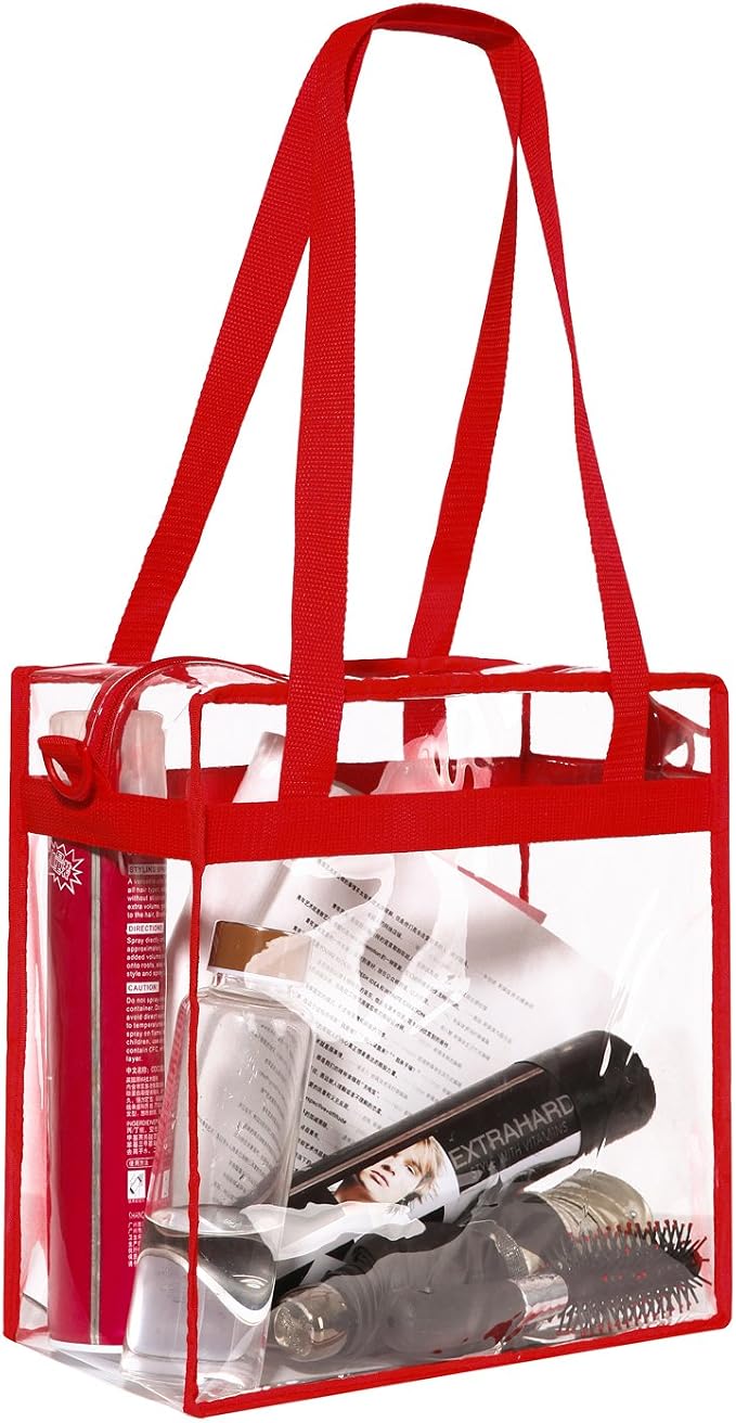 BAGAIL Clear Bags 12x6x12 Stadium Approved Clear Tote Bag