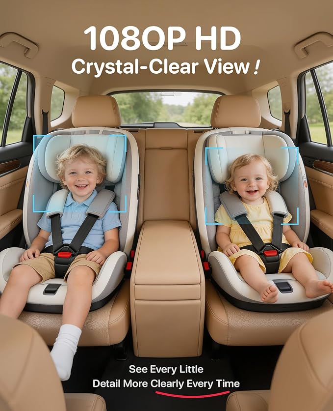 Luckview BM5 MAX 1080P HD Dual Baby Car Camera