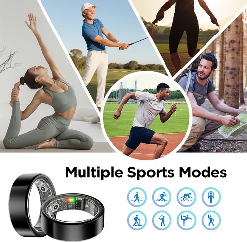 BENIO Gen 2 Smart Ring - Heart Rate & Fitness Tracker | 5ATM Waterproof, Sleep & Blood Oxygen Monitor for iOS/Android
