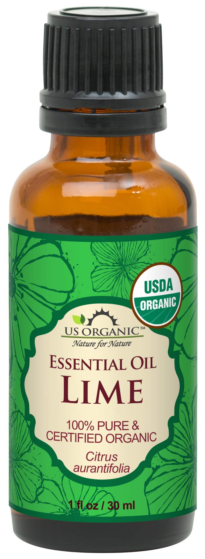 Us Organic Lime Essential Oil - Certified Organic, Steam Distilled - W/Euro Droppers (More Size Variations Available) (30 Ml / 1