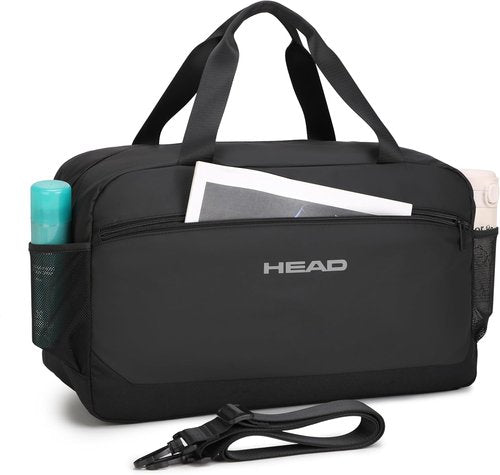 HEAD Waterproof Duffel Bag - Large Lightweight Gym Bag for Men | Durable Sports Duffle for Travel, Black